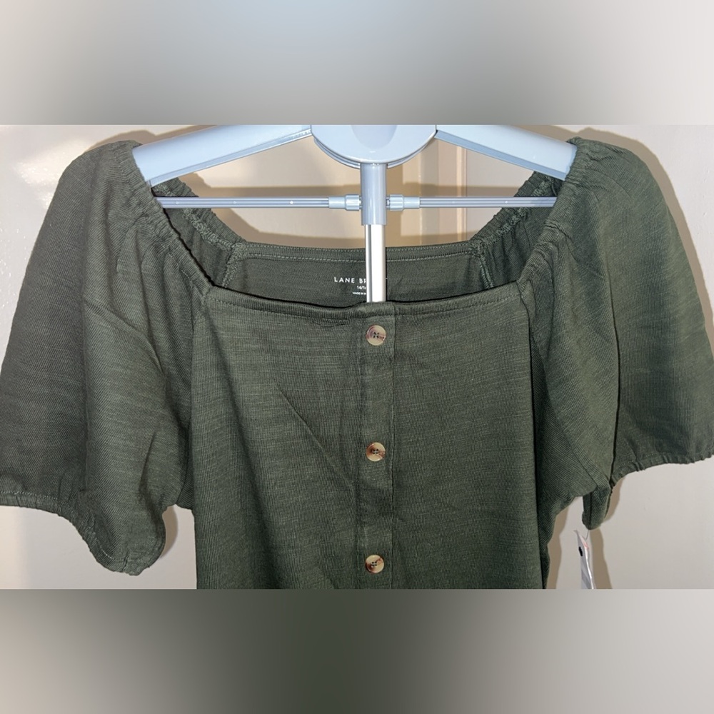 Lane Bryant- Square-Neck Button-Front Top - Picture 7 of 11